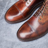 Cap Toe Boot Marbled Color #8 Shell Cordovan