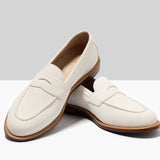Traveler Penny Lily White Suede