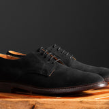 Unlined Derby Black Suede