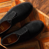 Unlined Derby Black Suede