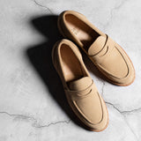 Clara Penny Loafer Tan Suede