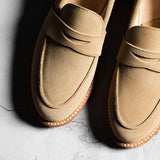 Clara Penny Loafer Tan Suede