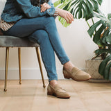 Clara Penny Loafer Tan Suede