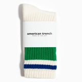 American Trench Retro Stripe Sock – Kelly Green / Royal