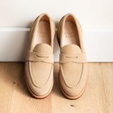 Clara Penny Loafer Tan Suede