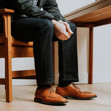 Moc Toe Derby Saddle Tan