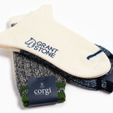 Corgi x Grant Stone Heavyweight Wool/Cotton Sock – Green