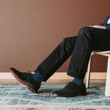 Unlined Derby Black Suede