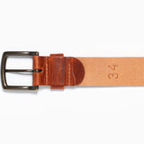 English Tan Dublin Leather Belt