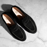 Unlined Traveler Penny Black Suede