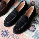 Unlined Traveler Penny Black Suede