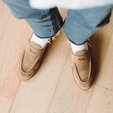 Unlined Traveler Penny Sand Suede