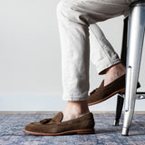 Tassel Loafer Husk Suede