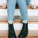 Nora Boot Black Waxed Commander